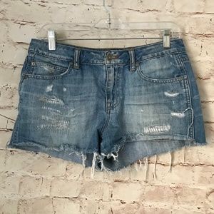 Charlotte Russe Destroyed Jean Shorts Size 4